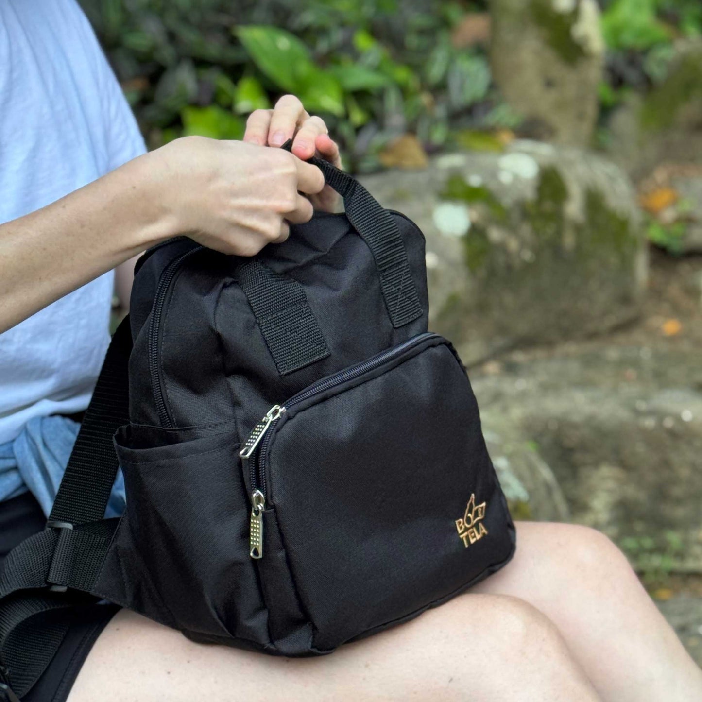 Mochila Cartera Sustentable Negra