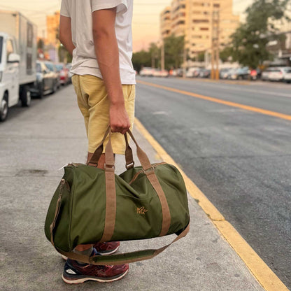 Bolso de viaje/deporte sustentable verde