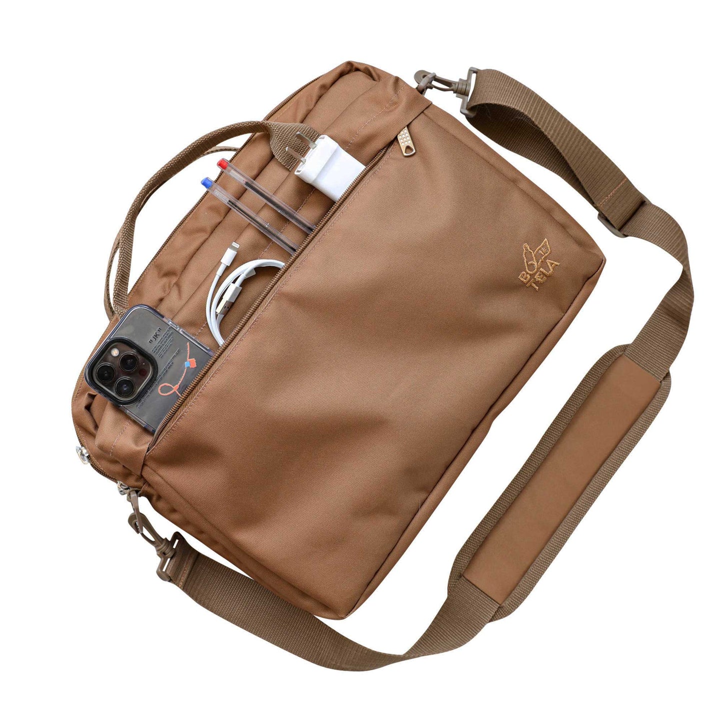 Bolso notebook 13 y 14 pulgadas sustentable café