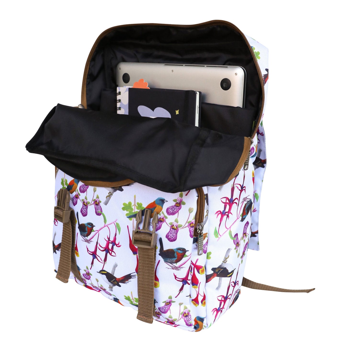 Mochila cuadrada sustentable para notebook 13" - 15.6" diseño sur