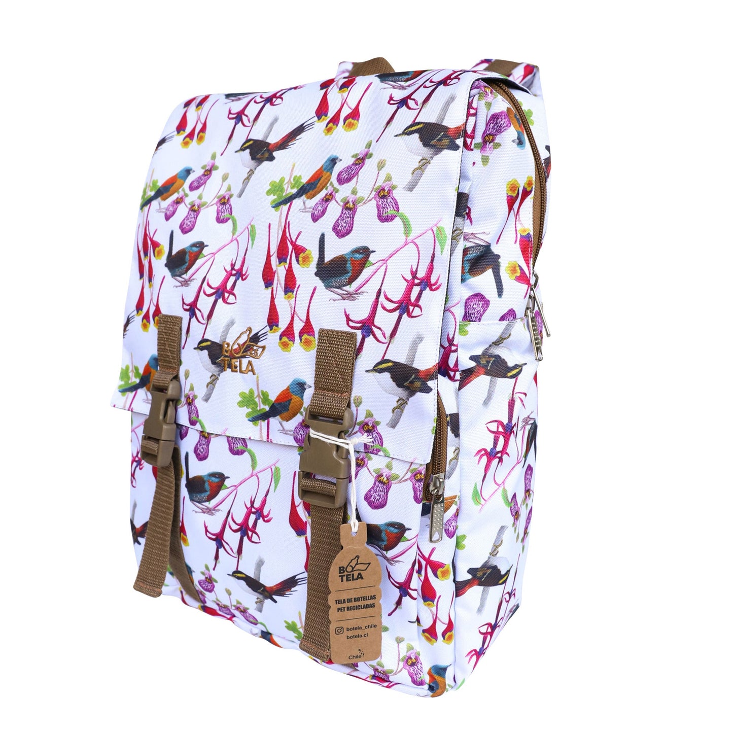 Mochila cuadrada sustentable para notebook 13" - 15.6" diseño sur