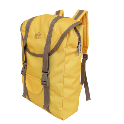 Mochila curva sustentable para notebook 13" - 15.6" amarilla