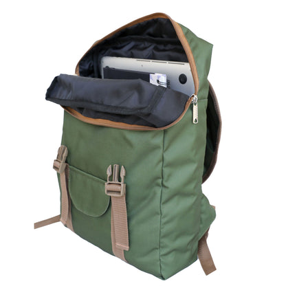 Mochila curva sustentable para notebook 13" - 15.6" verde