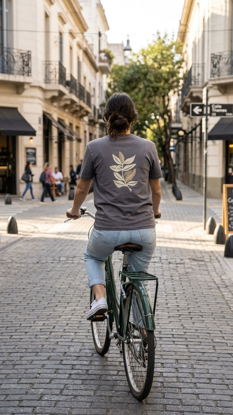 Remera sustentable Gris unisex