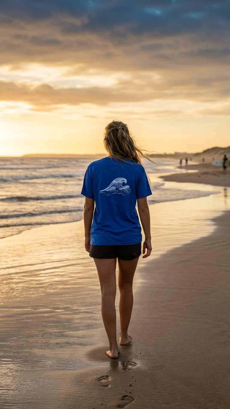 Remera sustentable Azul unisex
